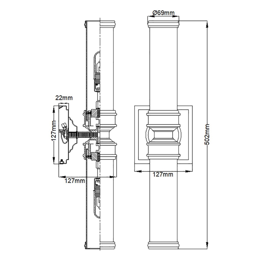 Elstead FE-PAYNE2-BATH -Applique LED per bagno PAYNE 2xG9/3W/230V IP44