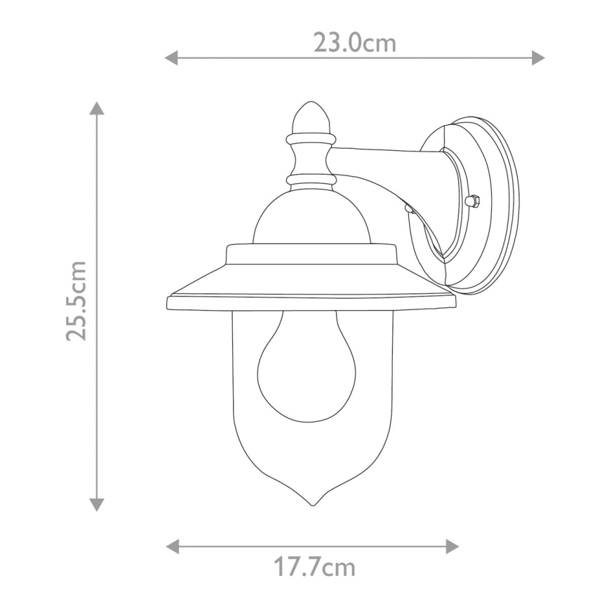 Elstead GZH-SDN2 - Applique murale d'extérieur SANDOWN 1xE27/60W/230V IP44