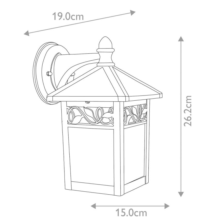 Elstead GZH-WC2 - Applique murale d'extérieur WINCHCOMBE 1xE27/60W/230V IP44