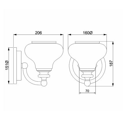 Elstead HK-AINSLEY1-BATH - LED Applique murale salle de bain AINSLEY 1xG9/3W/230V IP44
