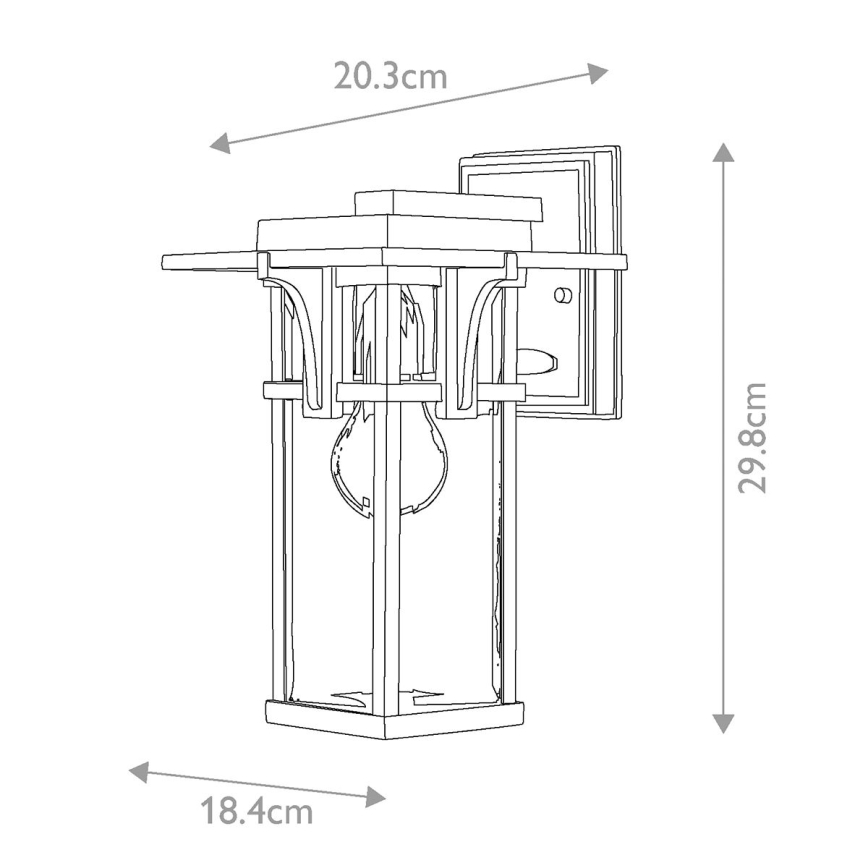 Elstead HK-MANHATTAN2-S - Lampada da esterno MANHATTAN 1xE27/100W/230V IP44