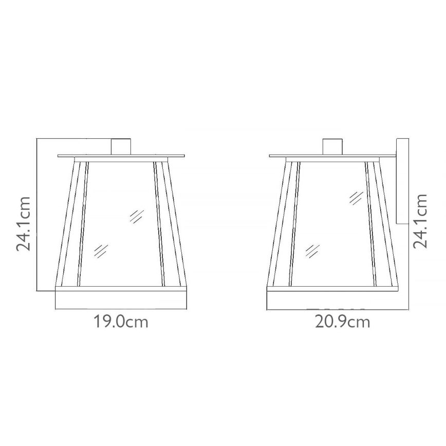 Elstead HK-WALKER2-S - Applique murale d'extérieur WALKER 1xE27/100W/230V IP44