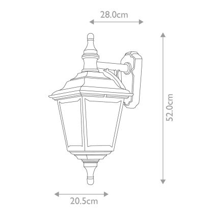 Elstead KERRY-WALL - Applique murale d'extérieur KERRY 1xE27/100W/230V IP44