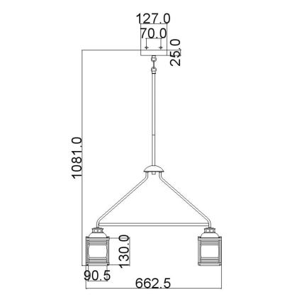 Elstead KL-ASHLANDBAY-5P - Suspension d'extérieur ASHLAND 5xE27/60W/230V IP44
