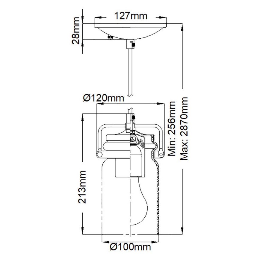 Elstead KL-BRINLEY-MP-NI - Lampadario su corda BRINLEY 1xE27/60W/230V cromo opaco