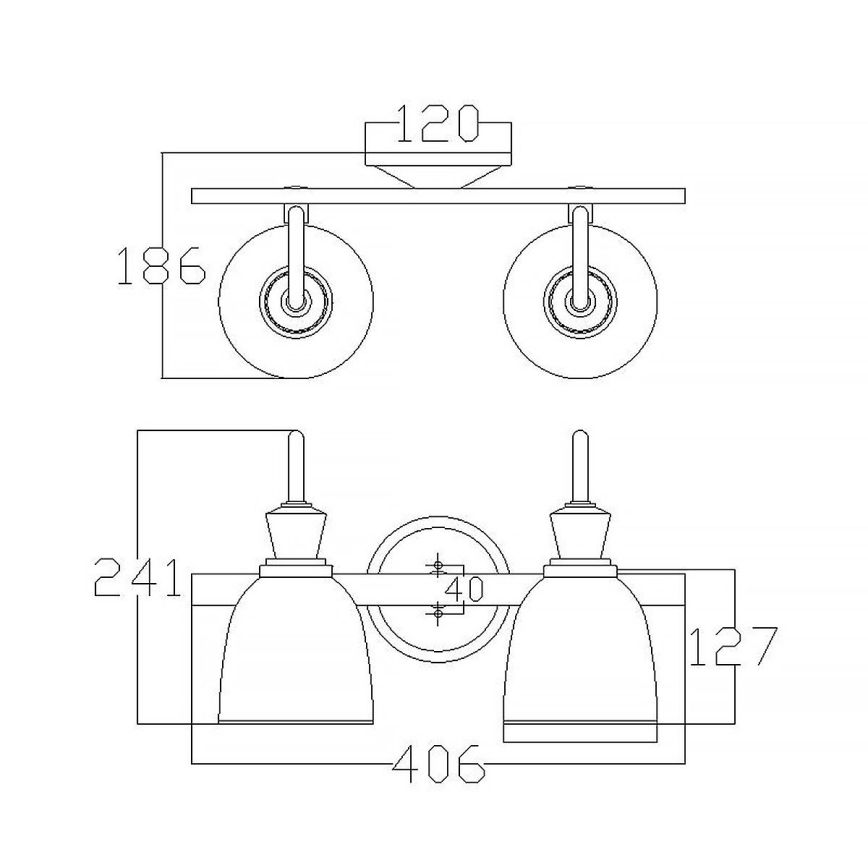 Elstead KL-CORA2-BATH - Applique da bagno a LED CORA 2xG9/3W/230V IP44