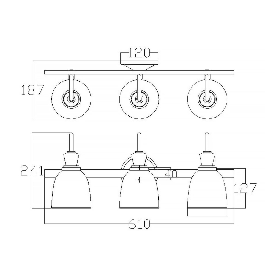 Elstead KL-CORA3-BATH - LED Applique murale salle de bain CORA 3xG9/3W/230V IP44