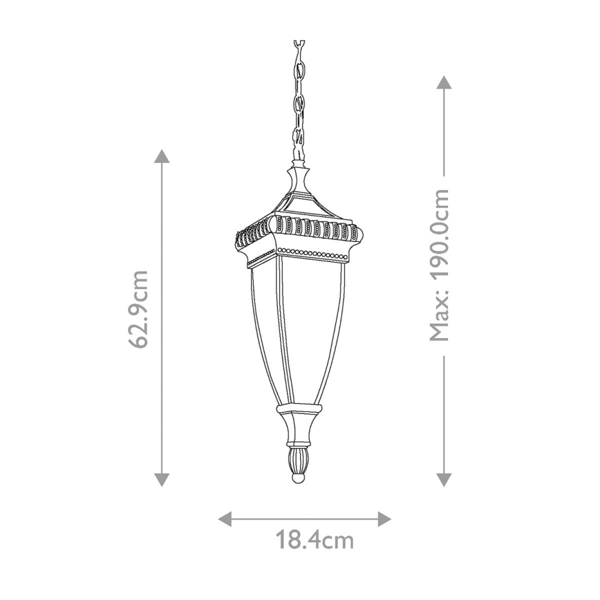 Elstead KL-VENETIAN8-M - Lustre d'extérieur VENETIAN 2xE14/60W/230V IP23