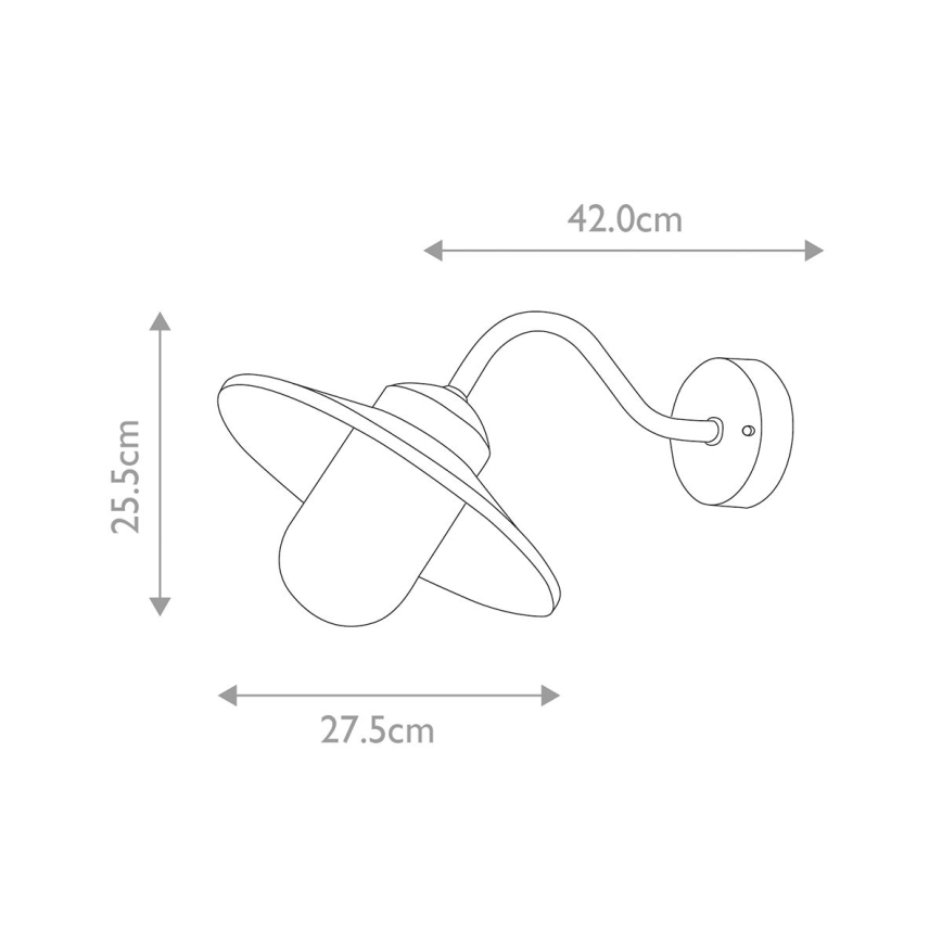 Elstead - Lampada da esterno KLAMPENBORG 1xE27/60W/230V IP44 nera