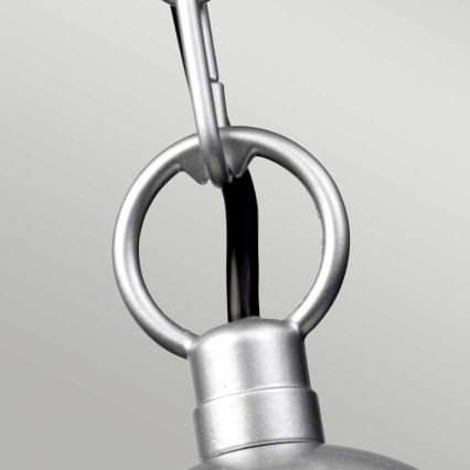 Elstead - Lampada a sospensione da esterno a catena KLAMPENBORG 1xE27/60W/230V IP44 cromo opaco