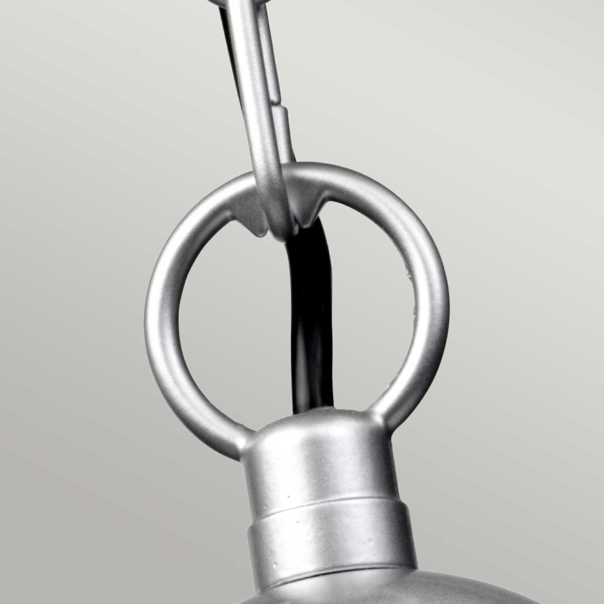 Elstead - Lampada a sospensione da esterno a catena KLAMPENBORG 1xE27/60W/230V IP44 cromo opaco