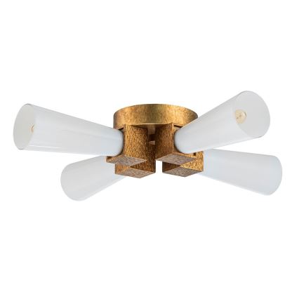 Elstead - Lampadario KRISTY su asta 4xE27/40W/230V in rame