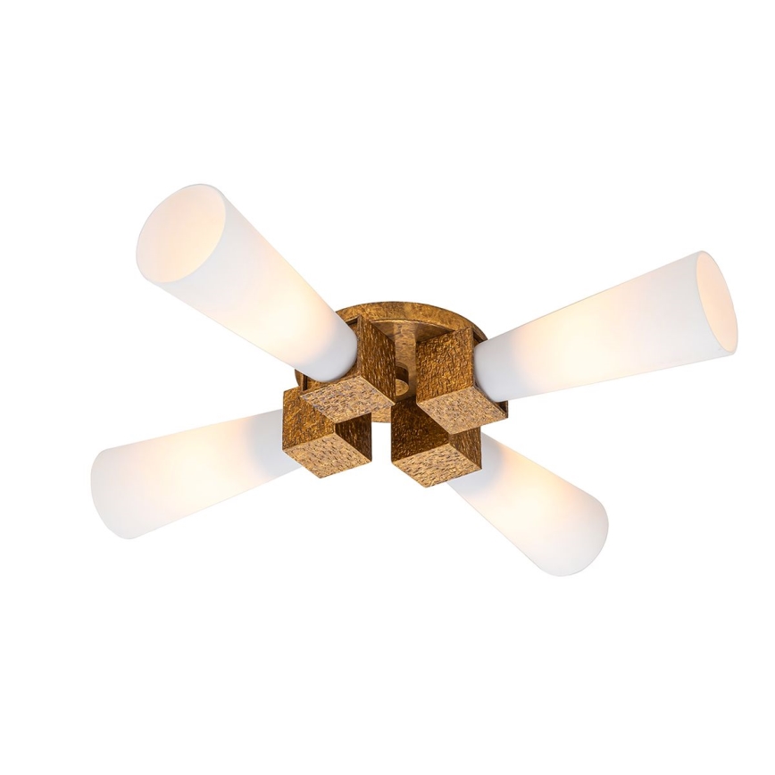 Elstead - Suspension sur tige KRISTY 4xE27/40W/230V cuivrée