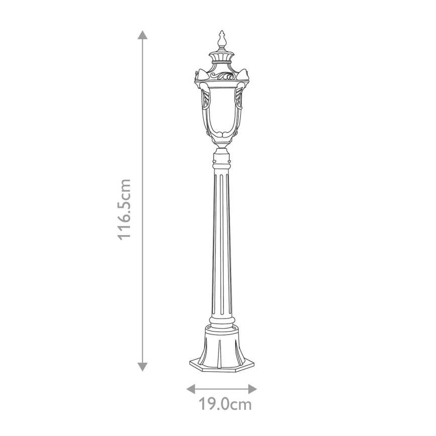 Elstead - Lampada da esterno PHILADELPHIA 1xE27/100W/230V IP44 nero