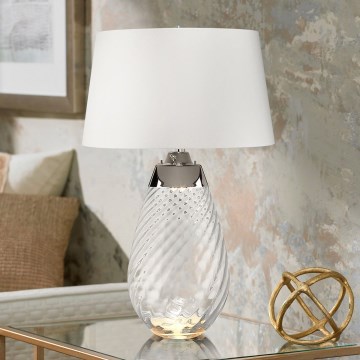 Elstead - Lampada da tavolo LED LENA 1xE27/40W/230V + 1xGU10/7W 74 cm bianco