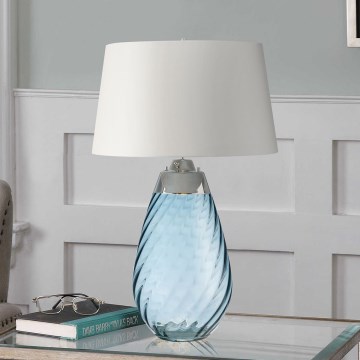 Elstead - Lampada da tavolo LED LENA 1xE27/40W/230V + 1xGU10/7W 74 cm blu/bianco