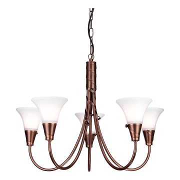 Elstead - Lampadario a sospensione con catena EMILY 5xE14/40W/230V
