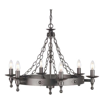 Elstead - Lampadario a sospensione con catena WARWICK 6xE14/60W/230V