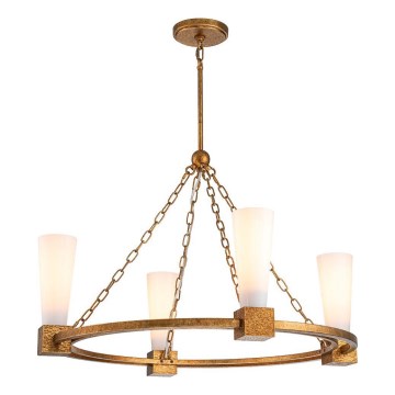 Elstead - Lampadario a stelo KRISTY, 4xE27/40W/230V, finitura rame