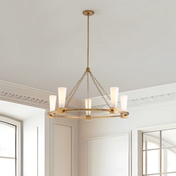 Elstead - Lampadario a stelo KRISTY 5xE27/40W/230V ramato
