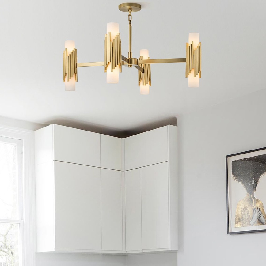 Elstead - Lampadario a stelo MARVELE 8xE14/40W/230V finitura oro