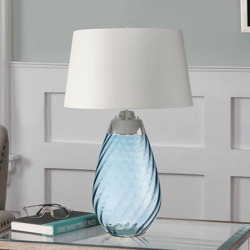Elstead - LED-Tischleuchte LENA 1xE27/40W/230V + 1xGU10/7W 74 cm blau/weiß