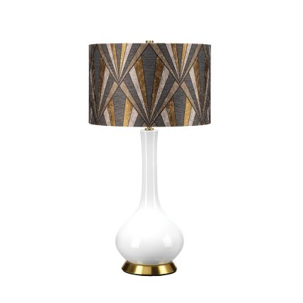 Elstead - Lampada da tavolo MILO 1xE27/60W/230V grigio/oro