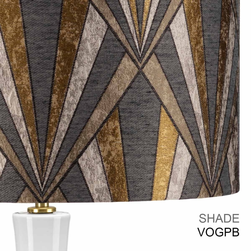 Elstead - Lampada da tavolo MILO 1xE27/60W/230V grigio/oro
