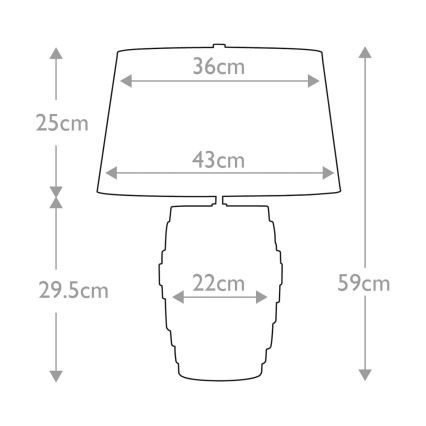 Elstead - Lampada da tavolo NEPTUNE 1xE27/60W/230V