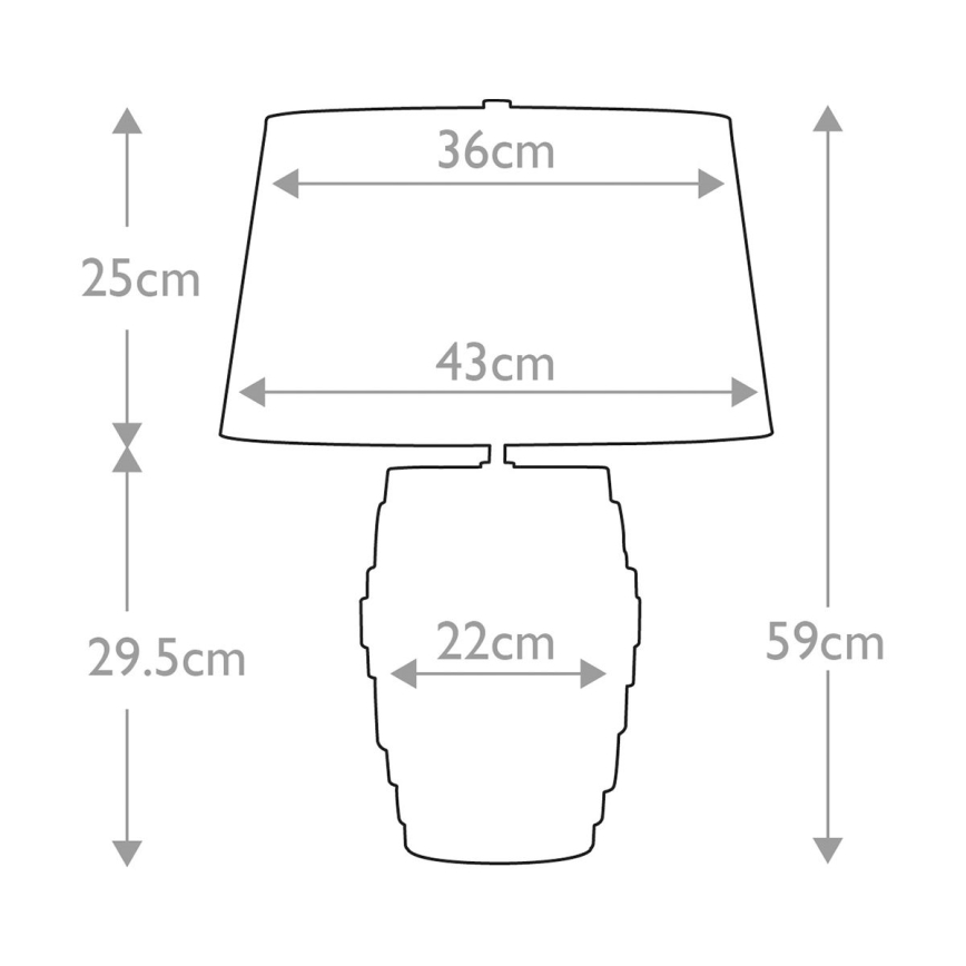 Elstead - Lampada da tavolo NEPTUNE 1xE27/60W/230V