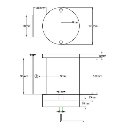 Elstead – Outdoor-LED-Wandleuchte MAGNUS 1xGX53/9W/230V IP54