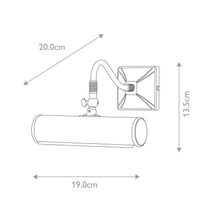 Elstead PL1-10-PB - Lampada per quadri PICTURE 1xE14/40W/230V oro