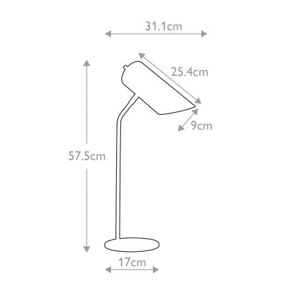 Elstead QUINTO-TL-WAB - Lampe de table QUINTO 1xE27/8W/230V blanc