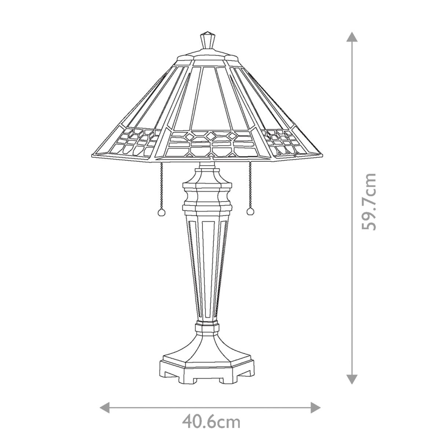 Elstead QZ-ARDEN-TL - Lampe de table ALCOTT 2xE27/60W/230V