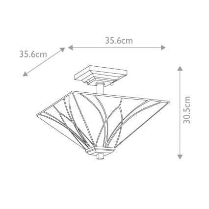 Elstead QZ-ASHEVILLE-SF - Lampadario su palo ASHEVILLE 2xE27/100W/230V