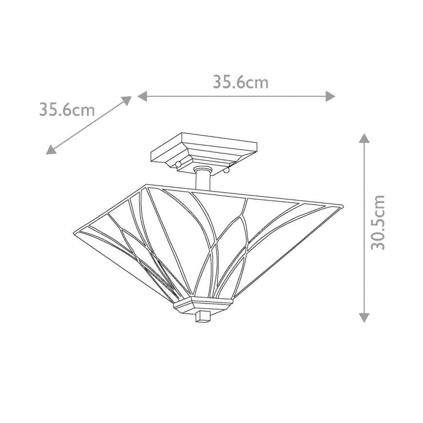 Elstead QZ-ASHEVILLE-SF - Lustre sur barre ASHEVILLE 2xE27/100W/230V