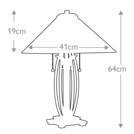 Elstead QZ-ASHEVILLE-TL - Lampe de table ASHEVILLE 2xE27/60W/230V