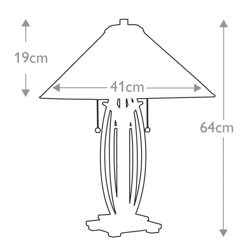 Elstead QZ-ASHEVILLE-TL - Lampe de table ASHEVILLE 2xE27/60W/230V