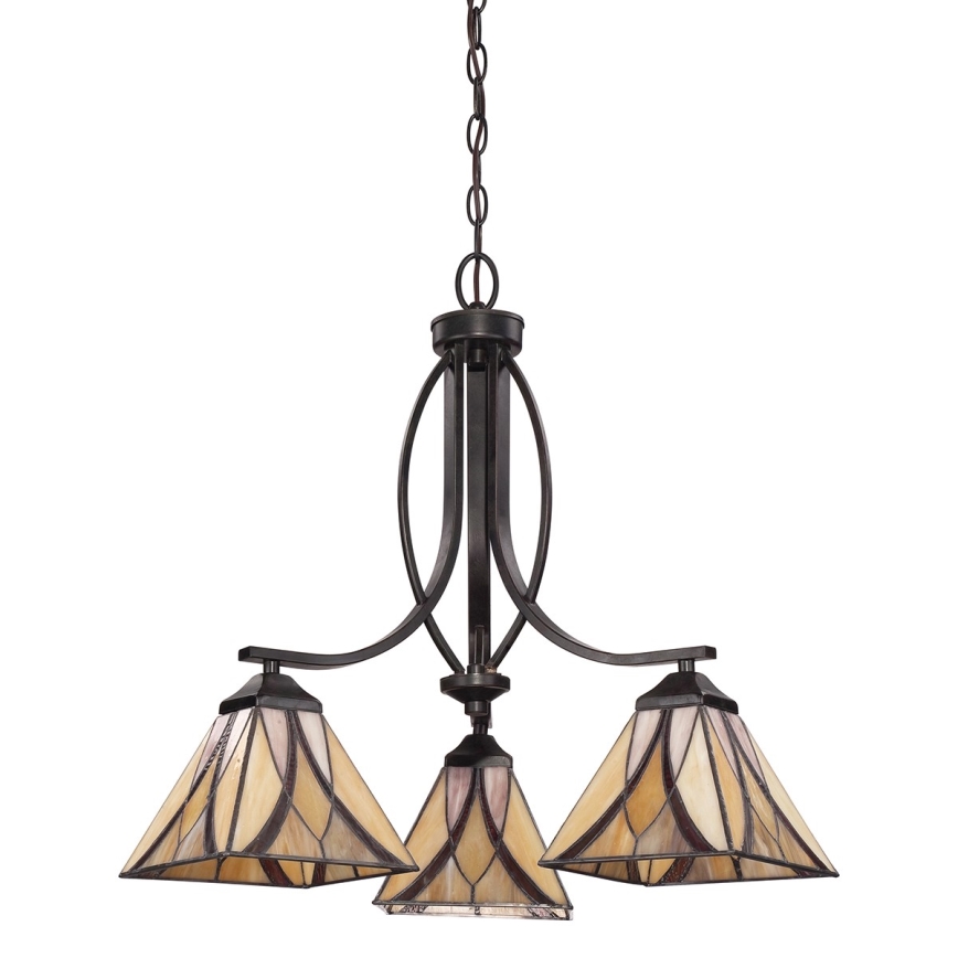 Elstead QZ-ASHEVILLE3 - Suspension sur chaîne ASHEVILLE 3xE27/60W/230V