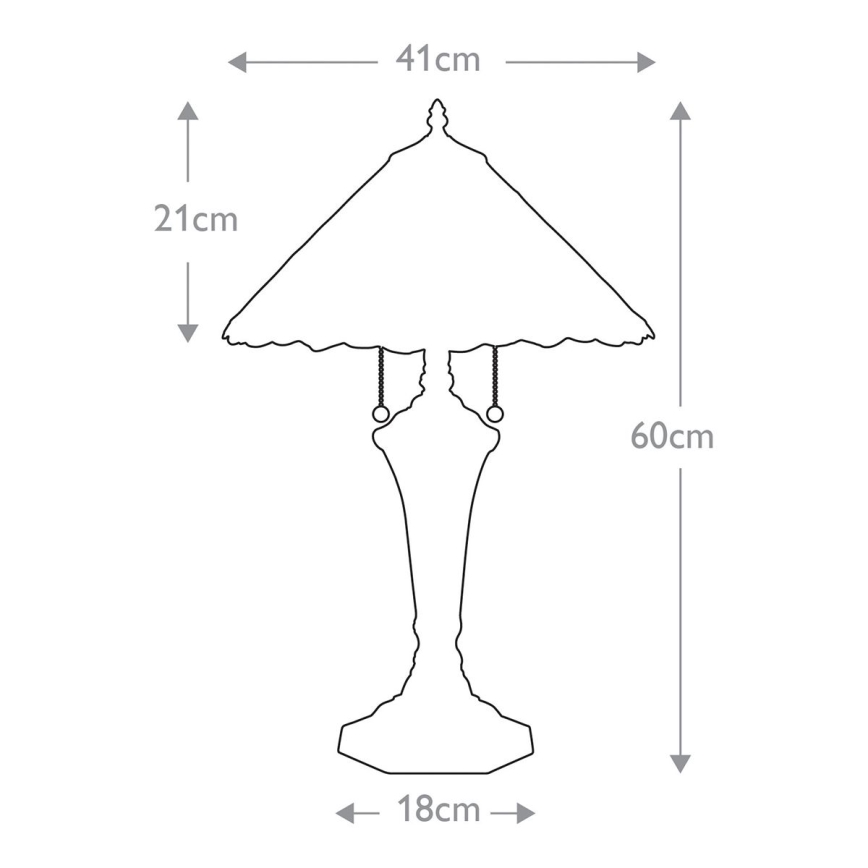Elstead QZ-CAMBRIDGE-TL - Lampe de table BELLE 2xE27/75W/230V