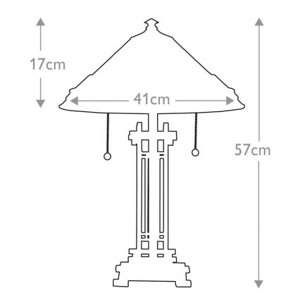 Elstead QZ-CHASTAIN-TL - Lampe de table CHASTAIN 2xE27/60W/230V