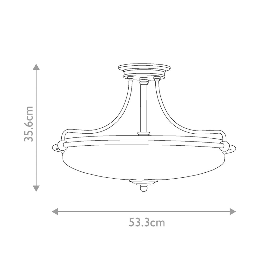 Elstead - Lampadario a plafone GRIFFIN 4xE27/100W/230V cromo opaco