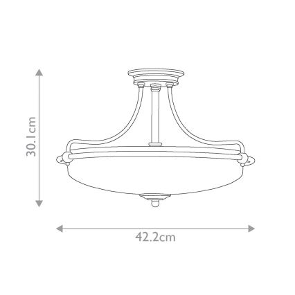 Elstead - Lampadario a plafone GRIFFIN 3xE27/100W/230V cromo lucido