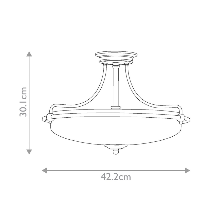 Elstead - Plafonnier GRIFFIN 3xE27/100W/230V bronze