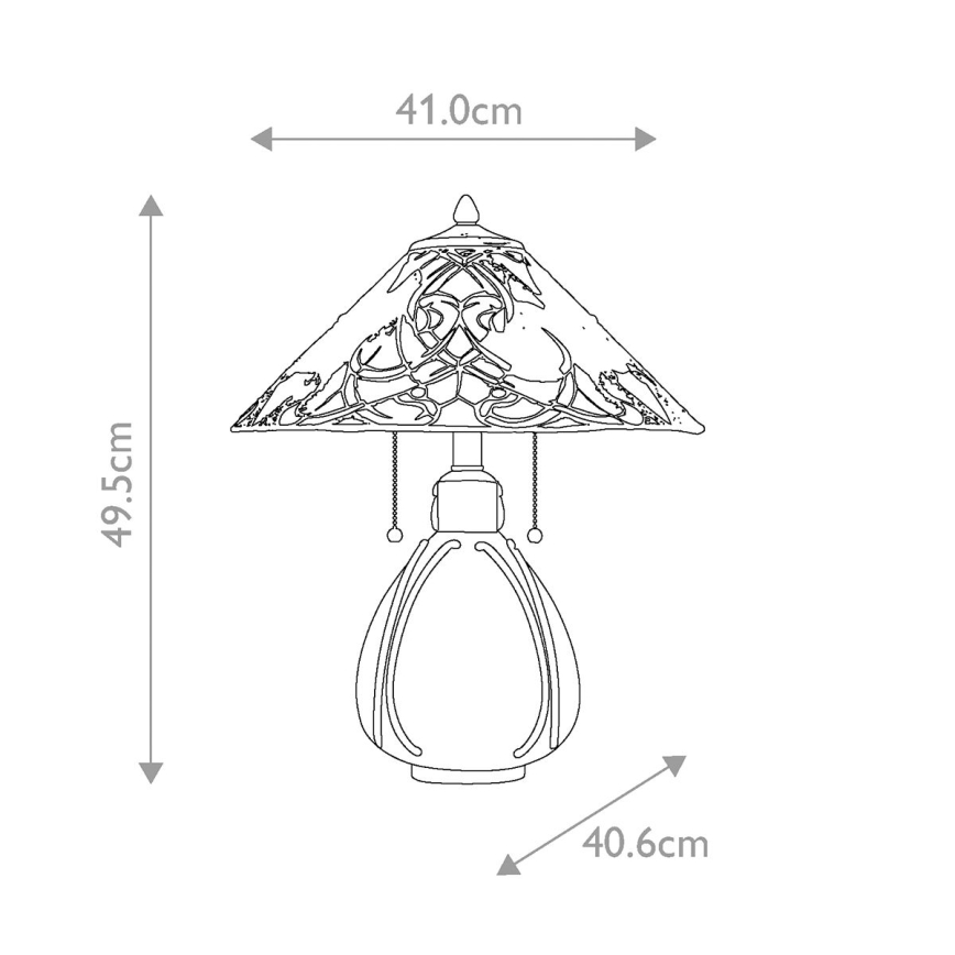 Elstead QZ-INDIA-TL - Lampe de table INDIA 2xE27/75W/230V