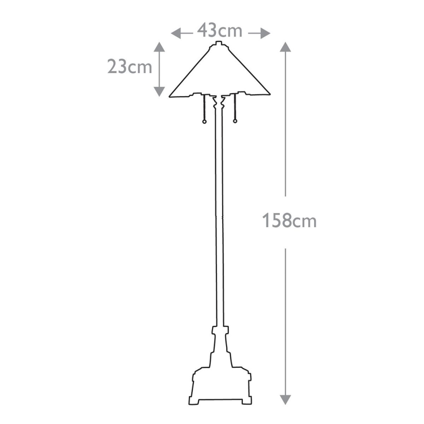 Elstead QZ-INGLENOOK-FL - Lampada da terra INGLENOOK 2xE27/60W/230V