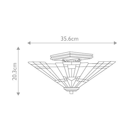 Elstead - Deckenleuchte Tiffany INGLENOOK 2xE27/60W/230V