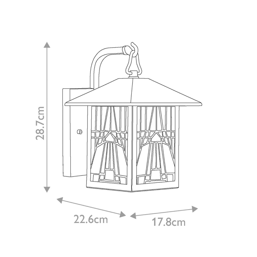 Elstead QZ-INGLENOOK2-S - Applique da esterno INGLENOOK 1xE27/60W/230V IP44
