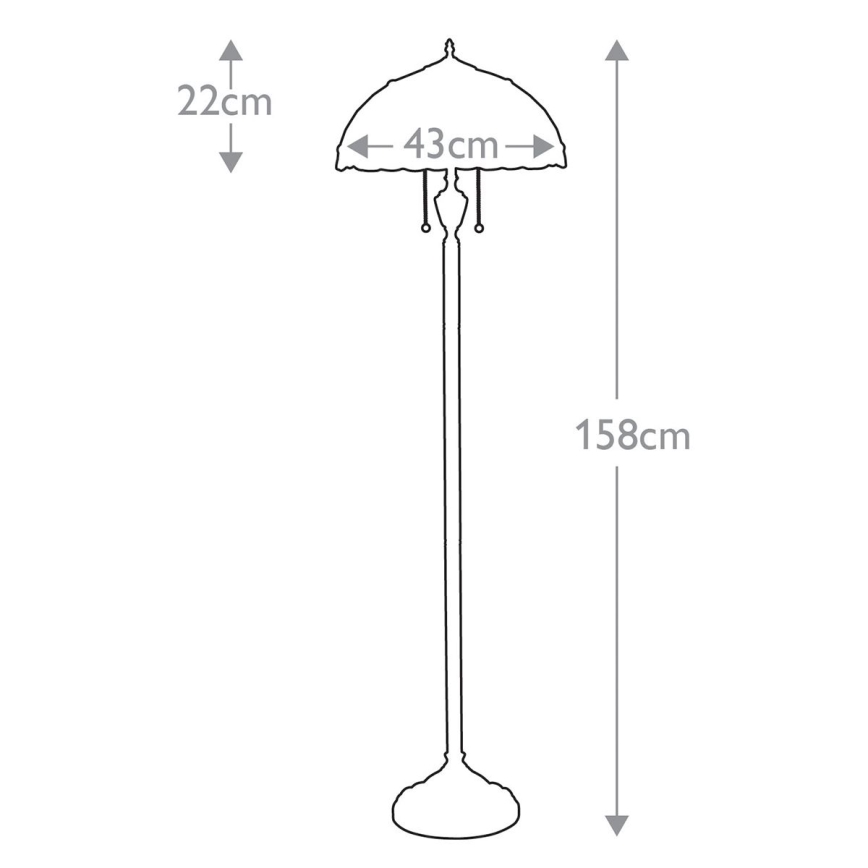 Elstead QZ-LARISSA-FL - Lampadaire LARISSA 2xE27/100W/230V