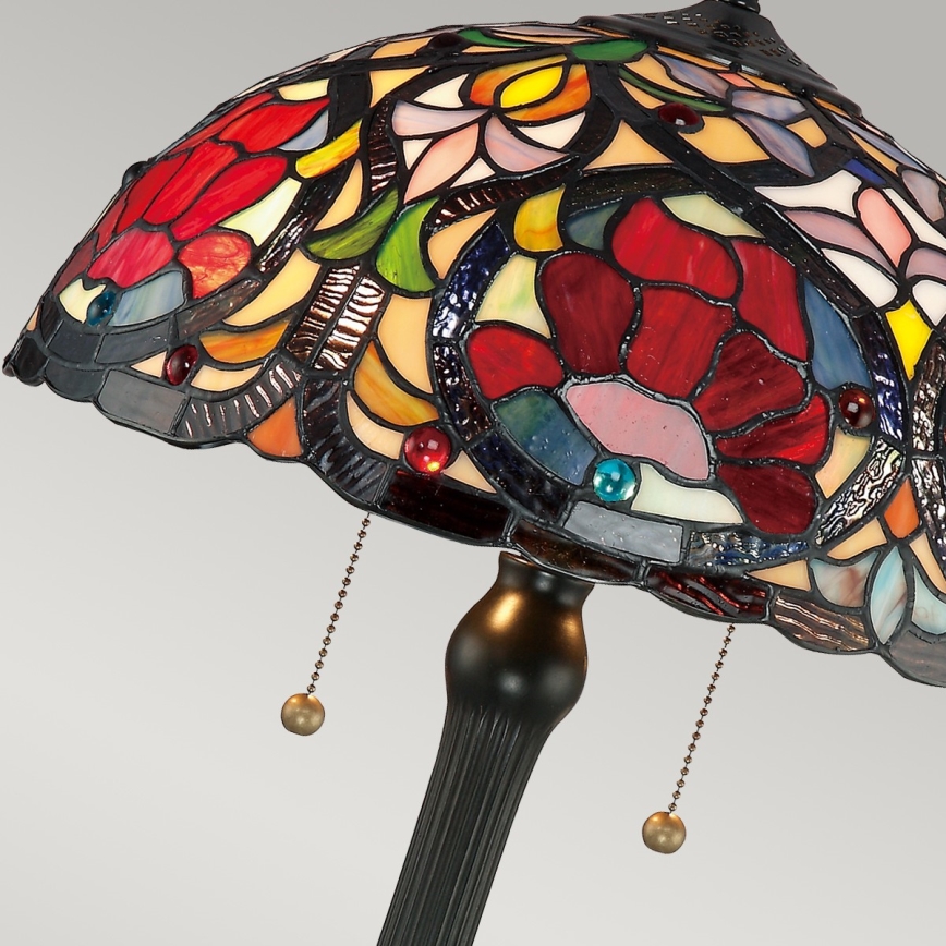 Elstead - Lampada da tavolo Tiffany LARISSA 2xE27/60W/230V